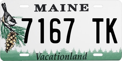 ME license plate 7167TK