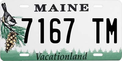 ME license plate 7167TM