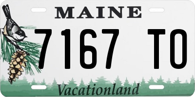 ME license plate 7167TO