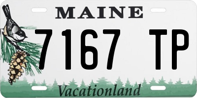 ME license plate 7167TP