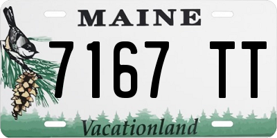 ME license plate 7167TT