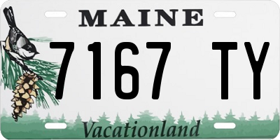 ME license plate 7167TY