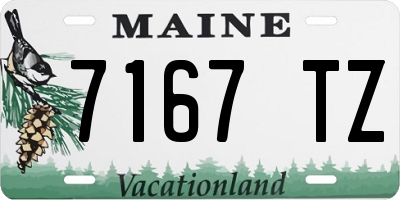 ME license plate 7167TZ