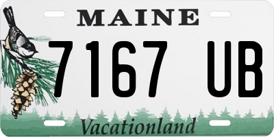 ME license plate 7167UB