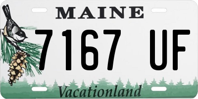 ME license plate 7167UF