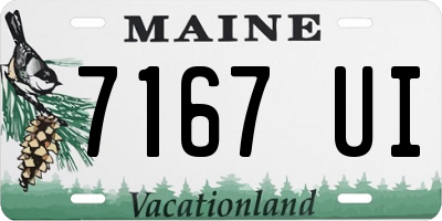 ME license plate 7167UI