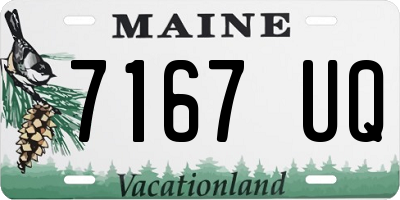 ME license plate 7167UQ