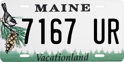 ME license plate 7167UR