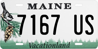 ME license plate 7167US