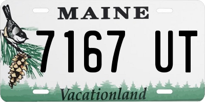 ME license plate 7167UT