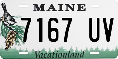 ME license plate 7167UV