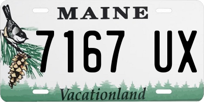 ME license plate 7167UX