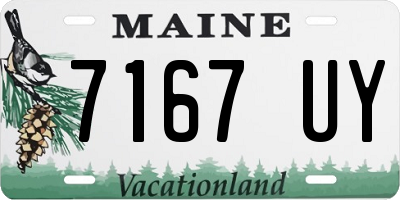 ME license plate 7167UY