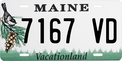 ME license plate 7167VD