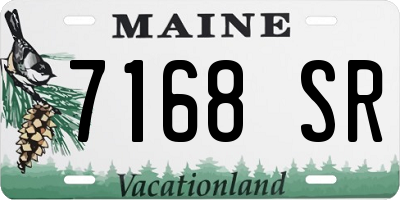 ME license plate 7168SR