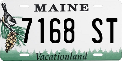 ME license plate 7168ST