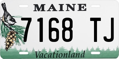 ME license plate 7168TJ