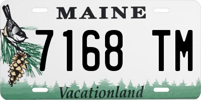 ME license plate 7168TM