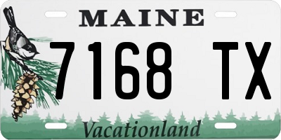 ME license plate 7168TX