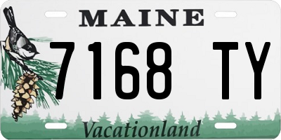 ME license plate 7168TY