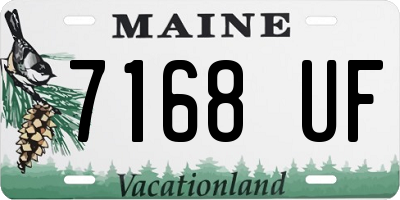 ME license plate 7168UF