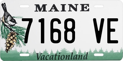ME license plate 7168VE