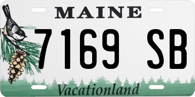 ME license plate 7169SB