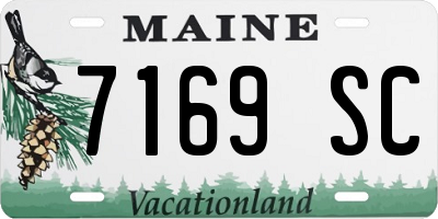 ME license plate 7169SC