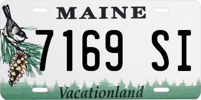 ME license plate 7169SI