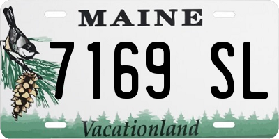 ME license plate 7169SL