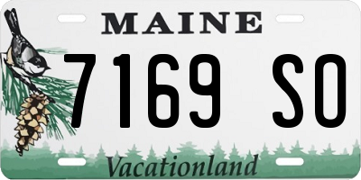 ME license plate 7169SO