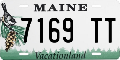 ME license plate 7169TT