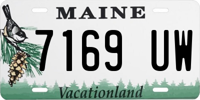 ME license plate 7169UW