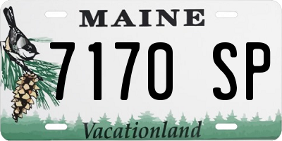 ME license plate 7170SP