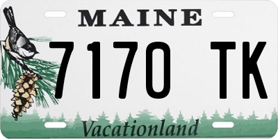 ME license plate 7170TK