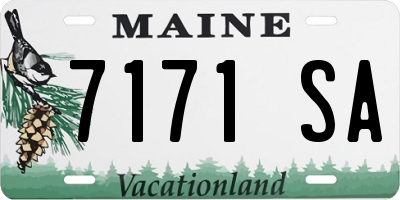 ME license plate 7171SA