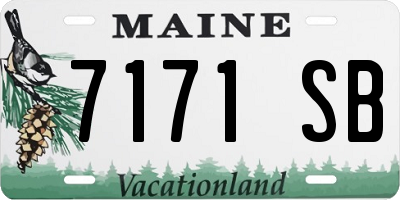 ME license plate 7171SB