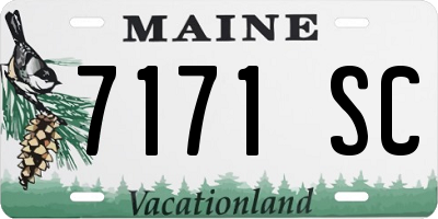 ME license plate 7171SC