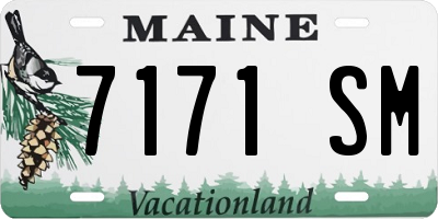 ME license plate 7171SM