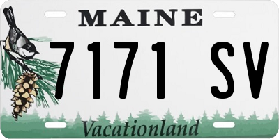 ME license plate 7171SV
