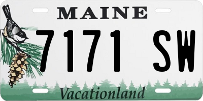 ME license plate 7171SW