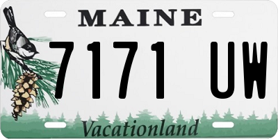 ME license plate 7171UW