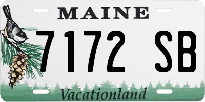 ME license plate 7172SB