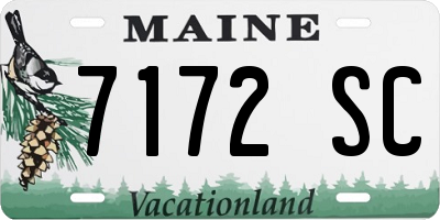 ME license plate 7172SC