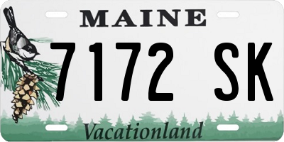 ME license plate 7172SK