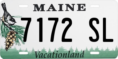 ME license plate 7172SL