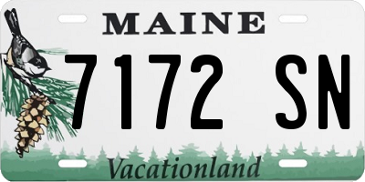 ME license plate 7172SN