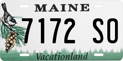ME license plate 7172SO