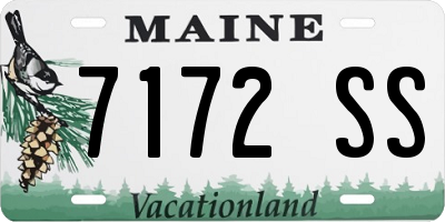 ME license plate 7172SS