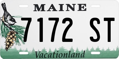 ME license plate 7172ST